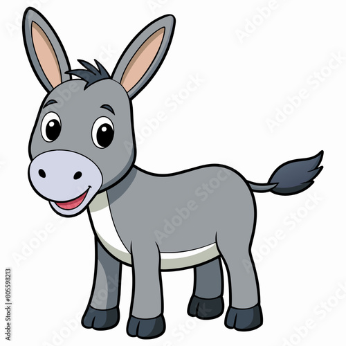 Donkey vector art illustration