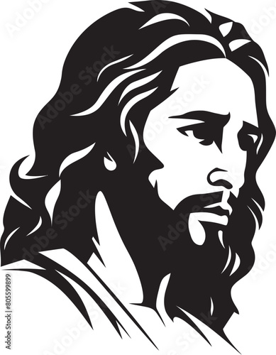 Savior Healing Touch Vector Illustration of Jesus Healing the Afflicted