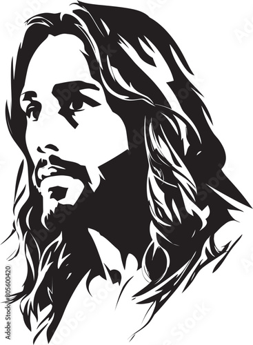 Glorious Redeemer Vector Illustration of Jesus Redeeming Mankind with His Love