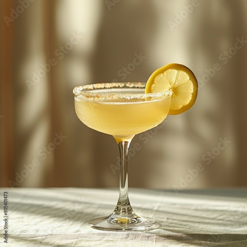Glass of Yellow Liquid With Lemon Slice