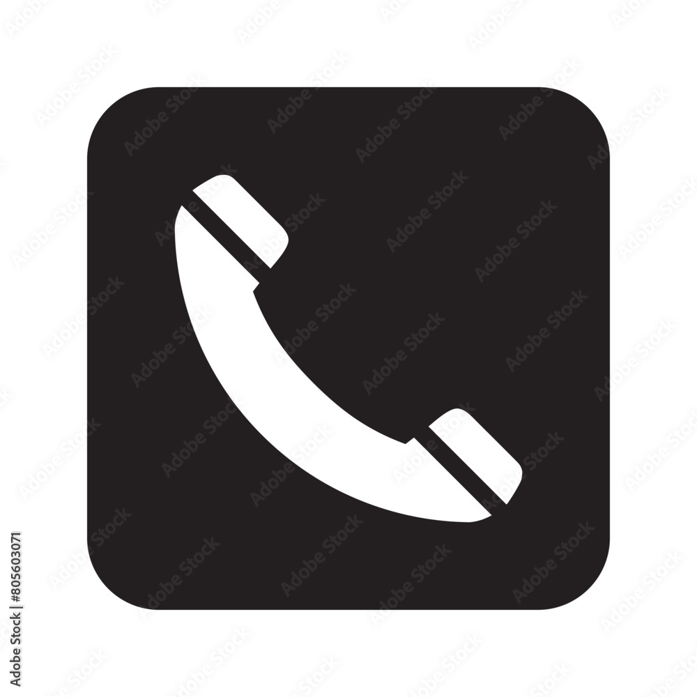 Telephone call flat icon isolated on white background Telephone call flat icon isolated on white background
