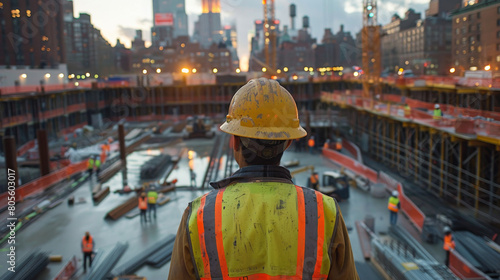 Person Wearing Hard Hat and Safety Vest
