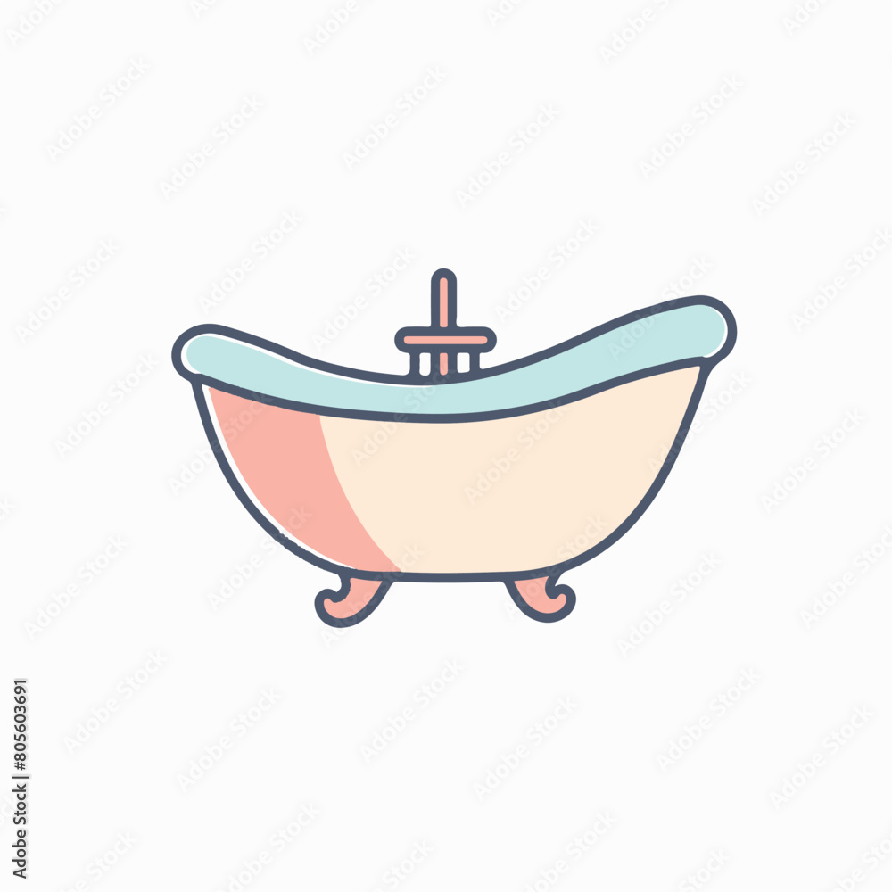 Bathtub in cartoon, doodle style. Image for t-shirt, web, mobile apps and ui. Isolated 2d vector illustration in logo, icon, sketch style, Eps 10. AI Generative Bathtub in cartoon, doodle style. Image for t-shirt, web, mobile apps and ui. Isolated 2d vector illustration in logo, icon, sketch style, Eps 10. AI Generative