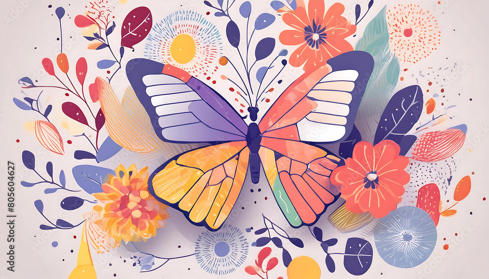 butterfly on a flower butterfly on a flower