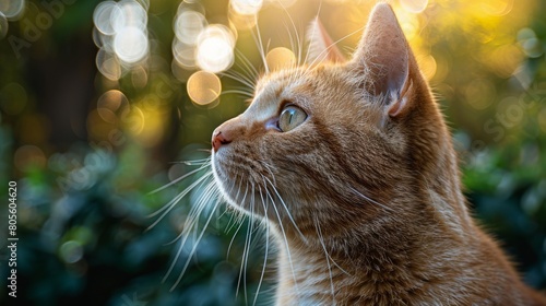 Close Up of Cat With Blurry Background