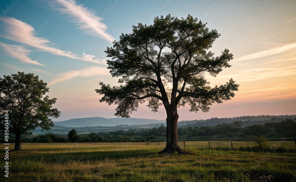 professional photograph of single tree in sunset professional photograph of single tree in sunset