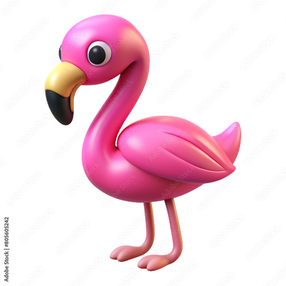 3D flamingo with transparent background 3D flamingo with transparent background