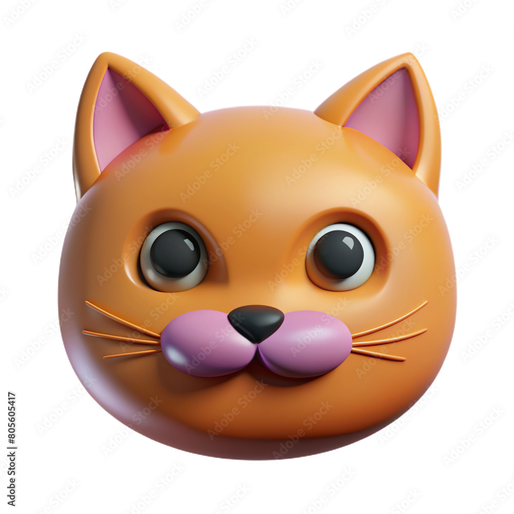 3D cat with transparent background 3D cat with transparent background