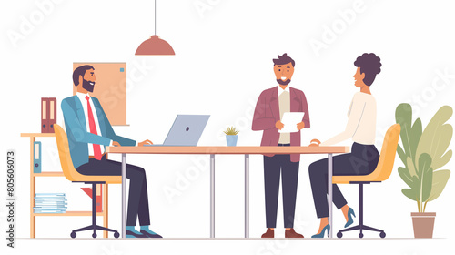Shy company worker receiving positive feedback from satisfied CEO manager during work meeting. Smiling executive complimenting female employee on setting good example of job performance to coworkers