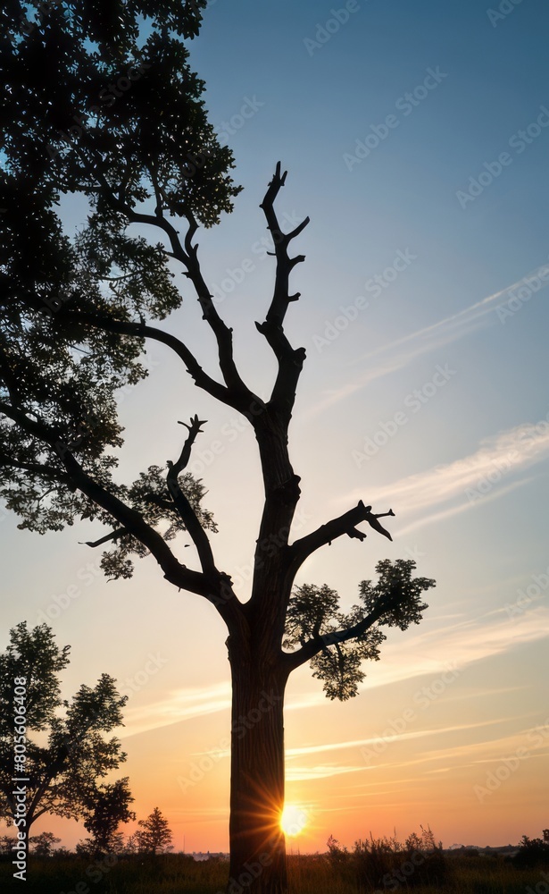 professional photograph of single tree in sunset professional photograph of single tree in sunset