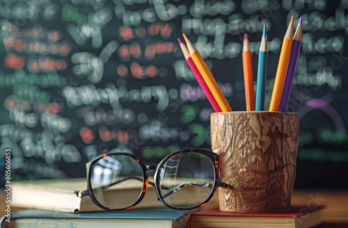 Stack of Books With Glasses