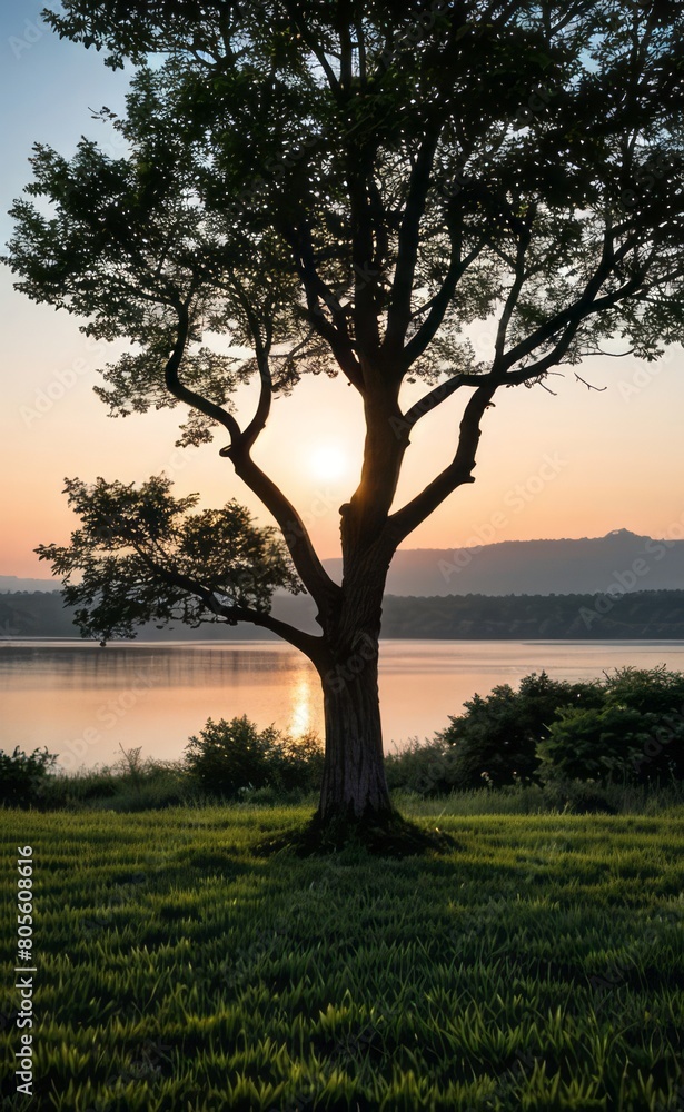 professional photograph of single tree in sunset professional photograph of single tree in sunset