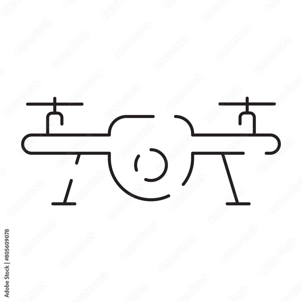 Drone line icon. Included the icons as drone, remote, controller, radar, map, signal and more Drone line icon. Included the icons as drone, remote, controller, radar, map, signal and more