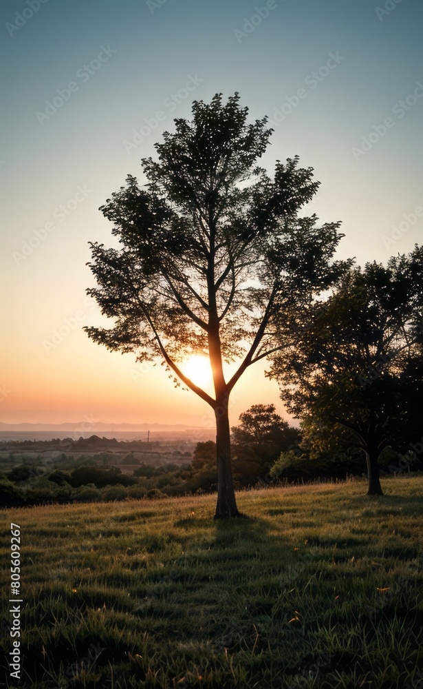 professional photograph of single tree in sunset professional photograph of single tree in sunset
