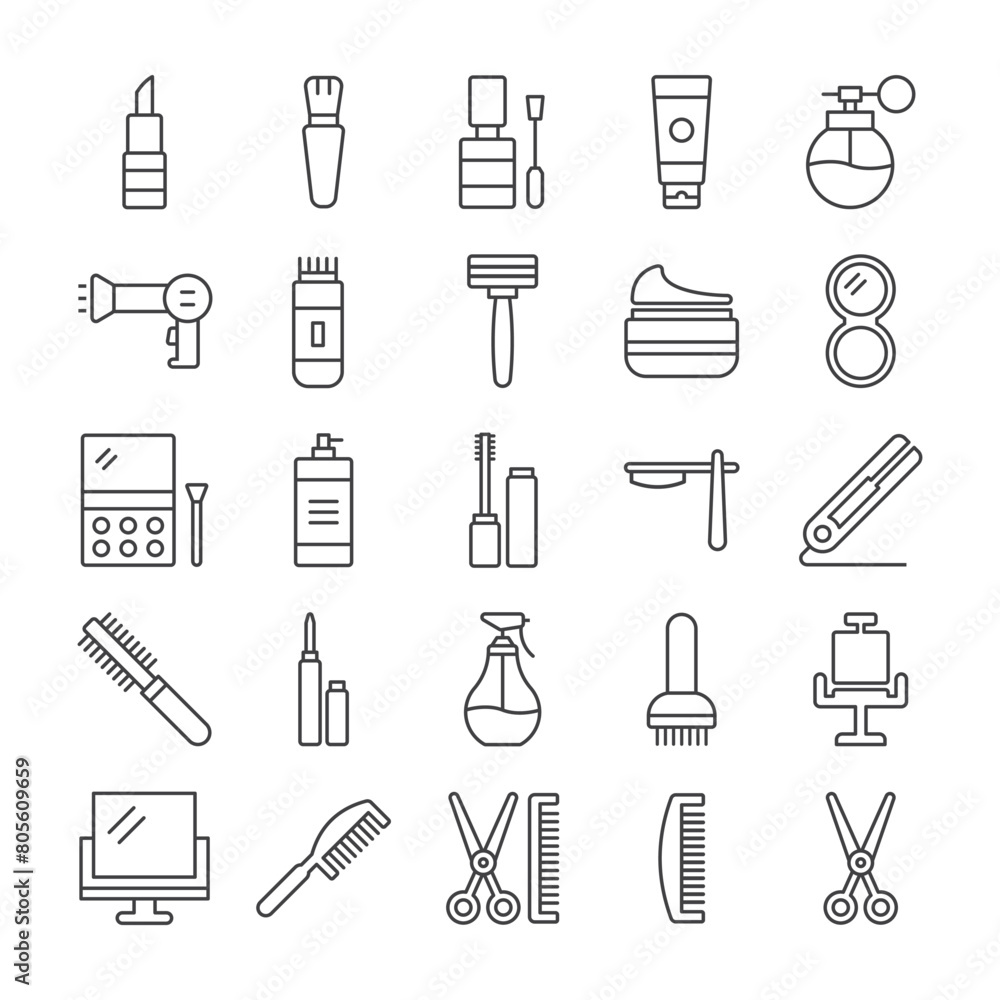 barber icon set - salon icon set barber icon set - salon icon set
