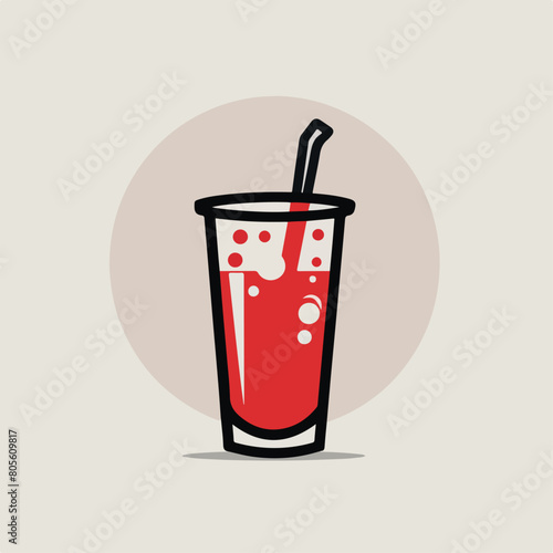 Soft drink in cartoon, doodle style. Image for t-shirt, web, mobile apps and ui. Isolated 2d vector illustration in logo, icon, sketch style, Eps 10. AI Generative