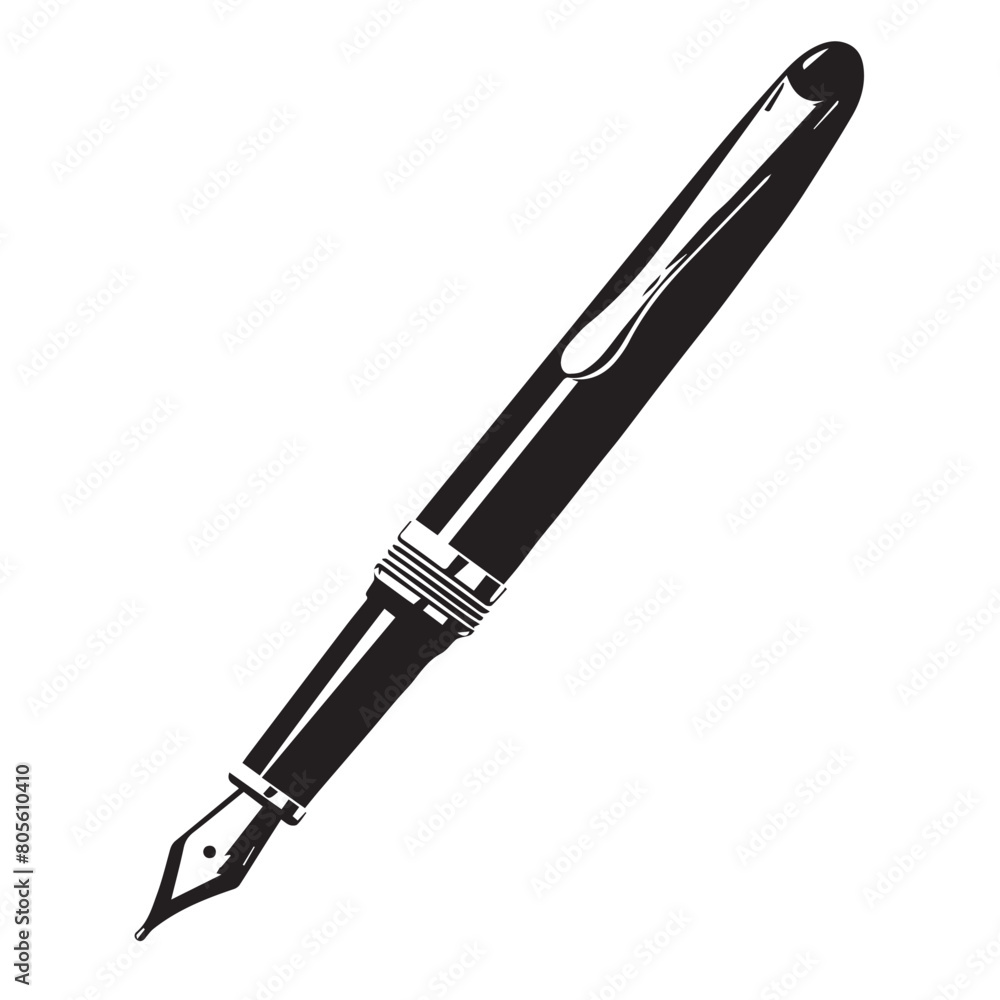 Fountain pen in cartoon, doodle style. Image for t-shirt, web, mobile apps and ui. Isolated 2d vector illustration in logo, icon, sketch style, Eps 10. AI Generative Fountain pen in cartoon, doodle style. Image for t-shirt, web, mobile apps and ui. Isolated 2d vector illustration in logo, icon, sketch style, Eps 10. AI Generative
