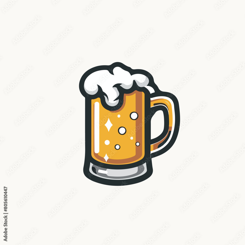 Beer mug with foam in cartoon, doodle style. Image for t-shirt, web, mobile apps and ui. Isolated 2d vector illustration in logo, icon, sketch style, Eps 10. AI Generative Beer mug with foam in cartoon, doodle style. Image for t-shirt, web, mobile apps and ui. Isolated 2d vector illustration in logo, icon, sketch style, Eps 10. AI Generative