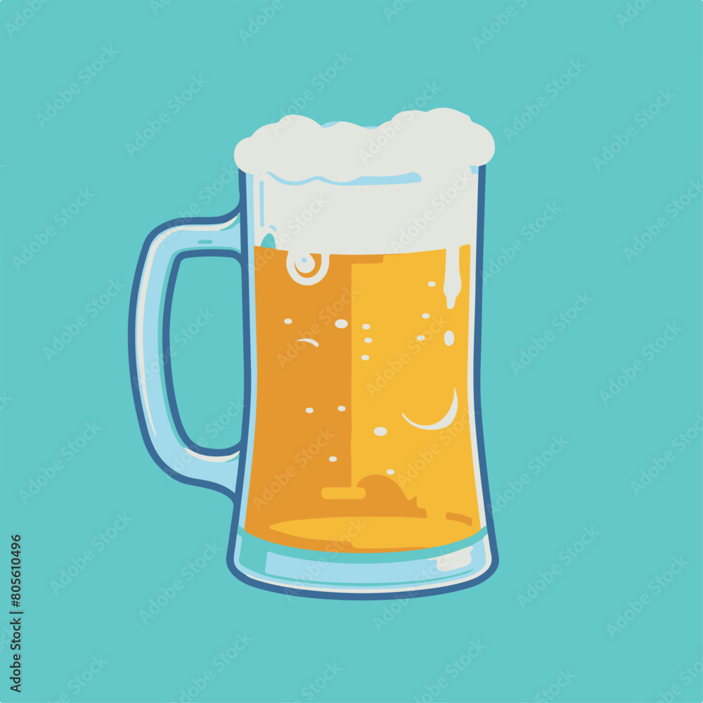 Beer mug with foam in cartoon, doodle style. Image for t-shirt, web, mobile apps and ui. Isolated 2d vector illustration in logo, icon, sketch style, Eps 10. AI Generative Beer mug with foam in cartoon, doodle style. Image for t-shirt, web, mobile apps and ui. Isolated 2d vector illustration in logo, icon, sketch style, Eps 10. AI Generative