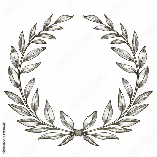 Laurel in cartoon, doodle style. Image for t-shirt, web, mobile apps and ui. Isolated 2d vector illustration in logo, icon, sketch style, Eps 10. AI Generative