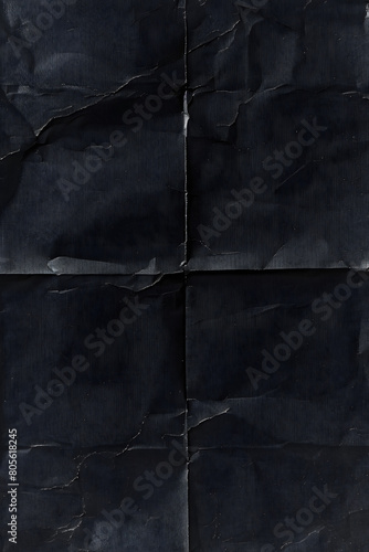 texture of folded black toner paper and cool poster overlay