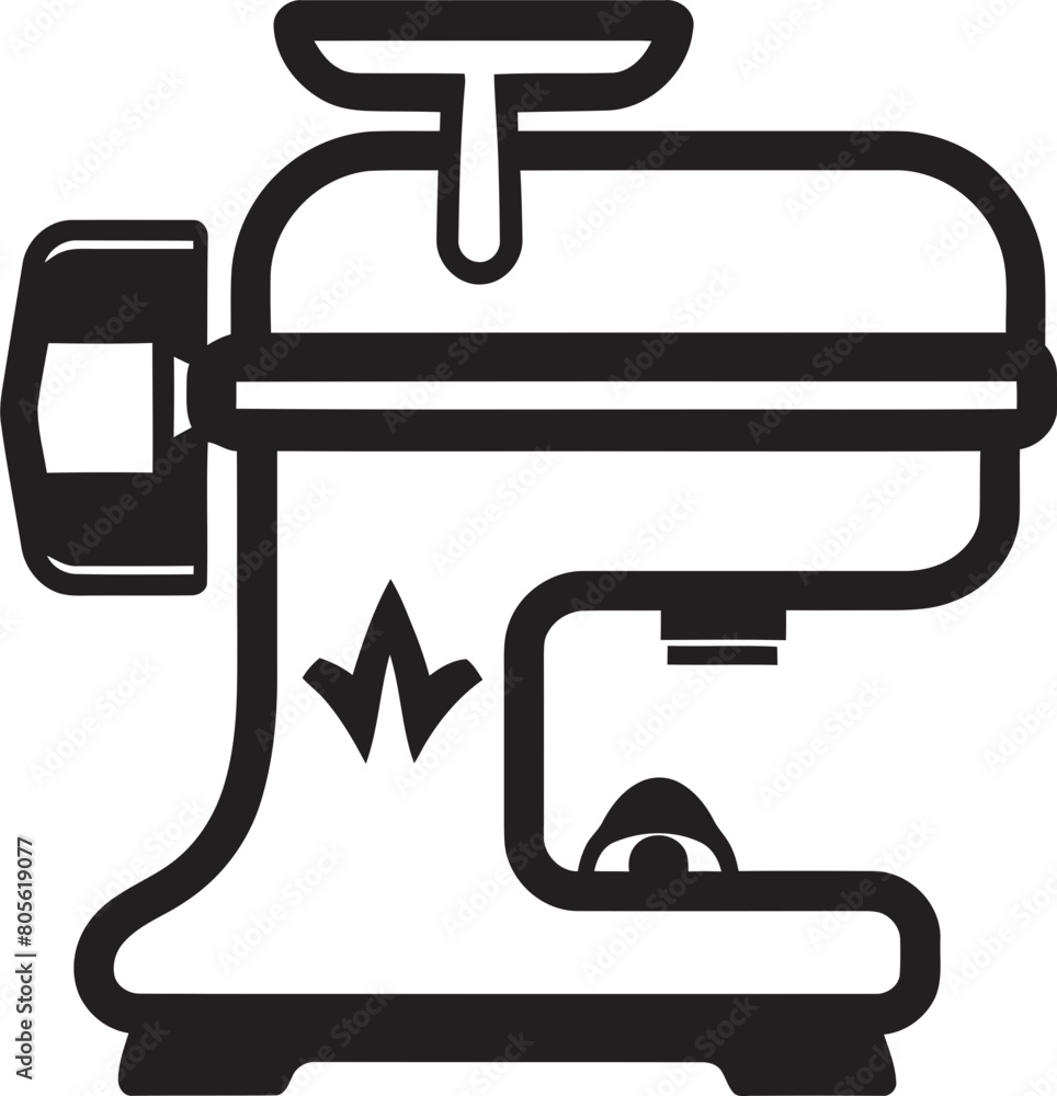 Classic Meat Grinder Plant Vector Illustration for Traditional Themes