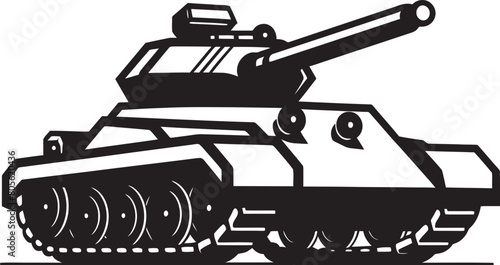 Steel Leviathan Tank Vector Illustration