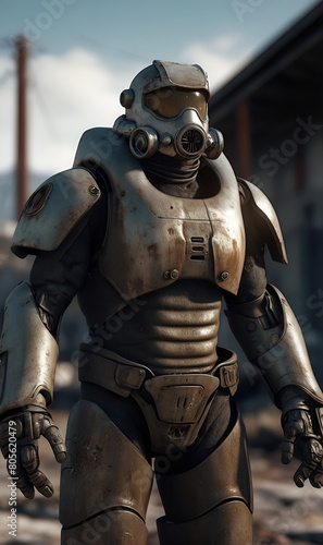 A man in metal armor, a character from the game