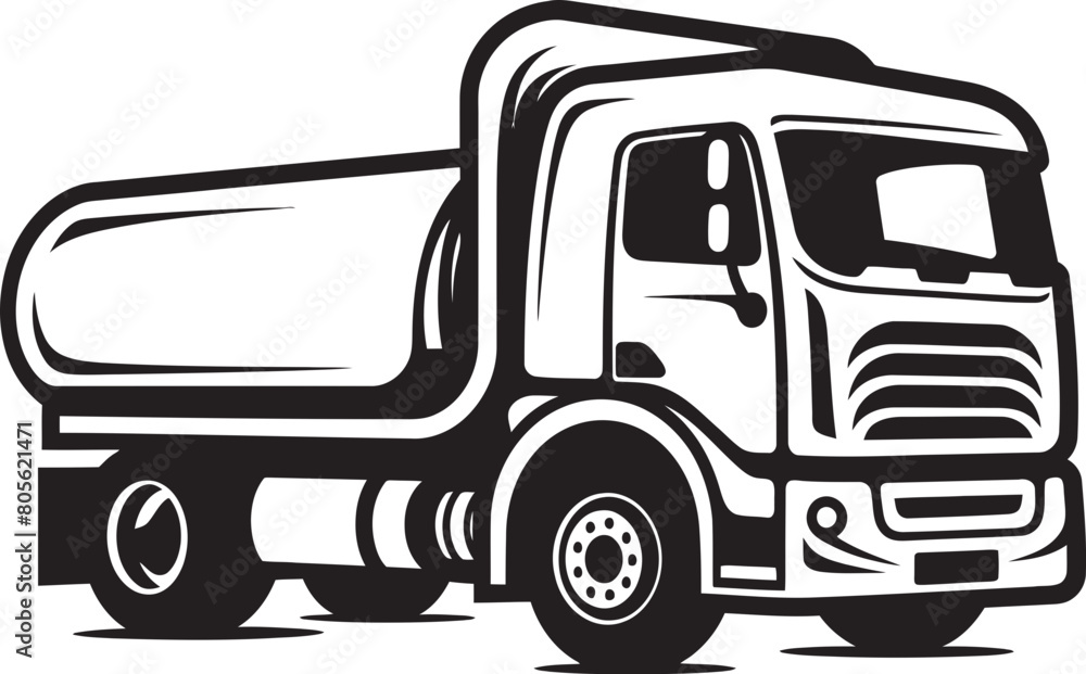 Nostalgic Milk Transport Truck Vector Graphic