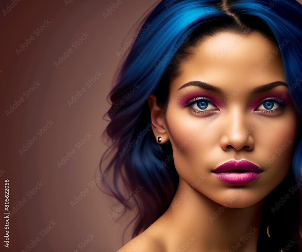 Portrait of a Girl of African appearance, close-up. Portrait of a Girl of African appearance, close-up.