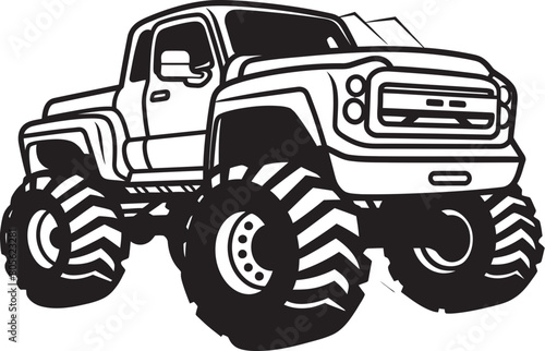 Adrenaline Pumping Monster Truck Vector Illustration