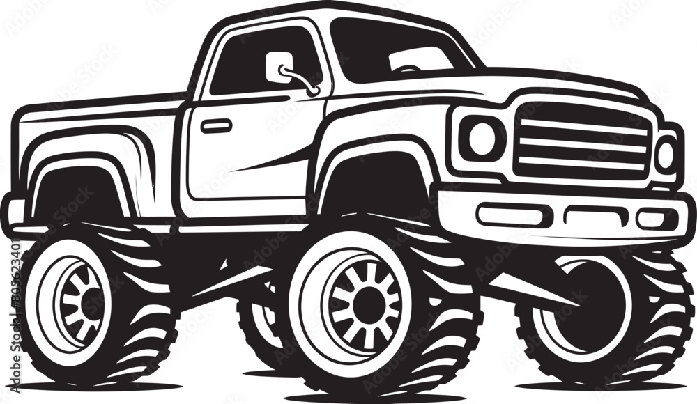 Monster Truck Fury Vector Illustration Series