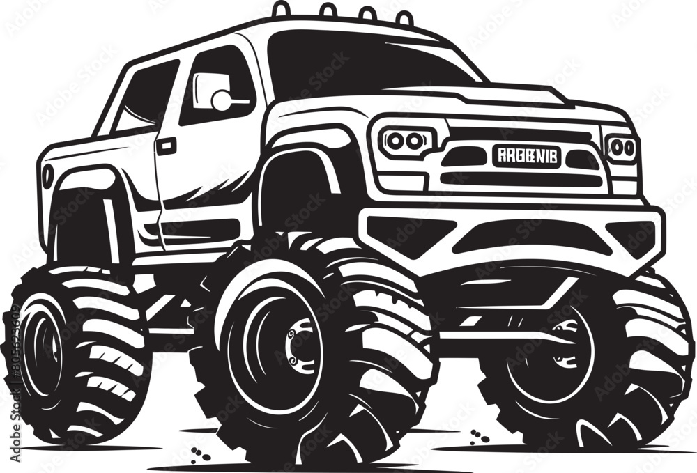 Vector Graphics of Monster Trucks in Jaw Dropping Stunts