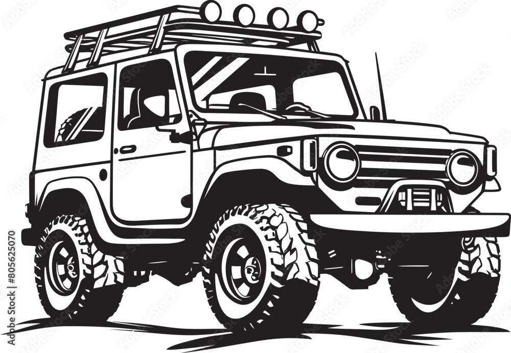 Off Road Adventure Monster Truck Vector Graphic