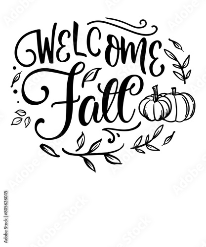 Fall And Autumn quotes, typography for t shirt, poster, sticker and card. Fall vector illustration set, autumn quotes design.