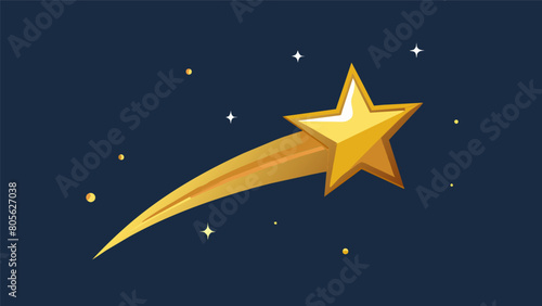 A shooting star soaring through the darkness reminding Stoic philosophers to always seek the light of reason and truth.. Vector illustration