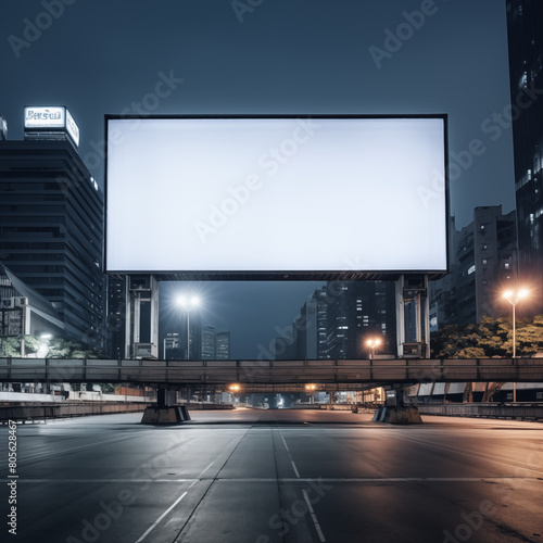 empty white billboard