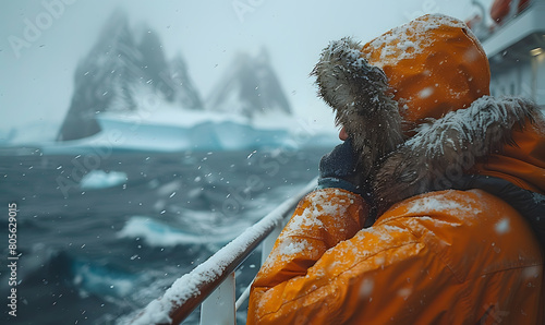 Antarctic expedition, cruise passengers photo