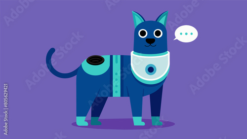 A seamless blend of fashion and function this wearable pet air purifier is the ultimate accessory for both you and your beloved pet.. Vector illustration