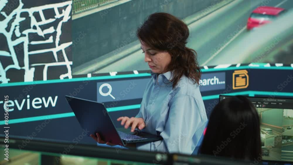 Supervisor Following Delivery Truck Route On The Satellite Map Using Supervisor following delivery truck route on the satellite map using