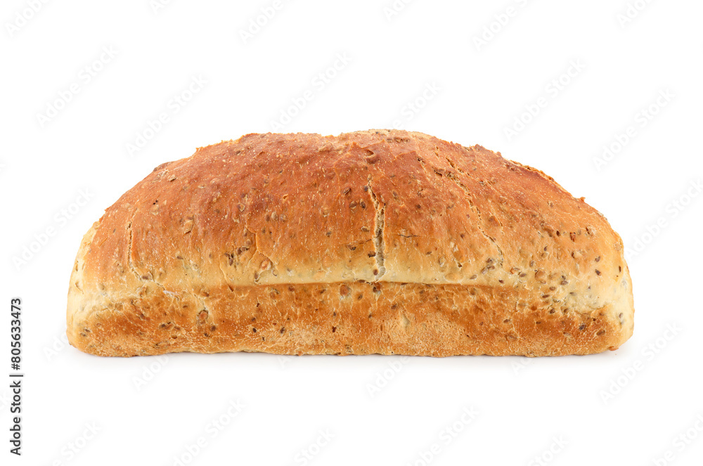 Freshly baked sourdough bread isolated on white Freshly baked sourdough bread isolated on white