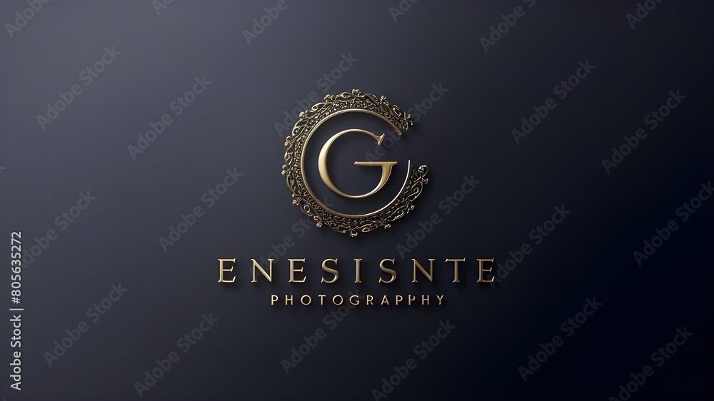 Luxury Photography Logo Design with Elegant G Monogram in Gold Foil Luxury Photography Logo Design with Elegant G Monogram in Gold Foil