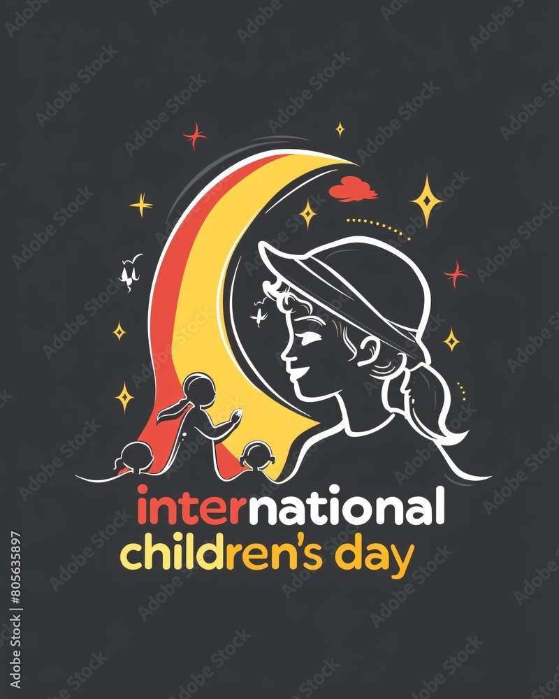 international children's day text poster international children's day text poster