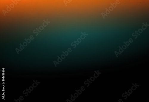 a black background with a green and orange color