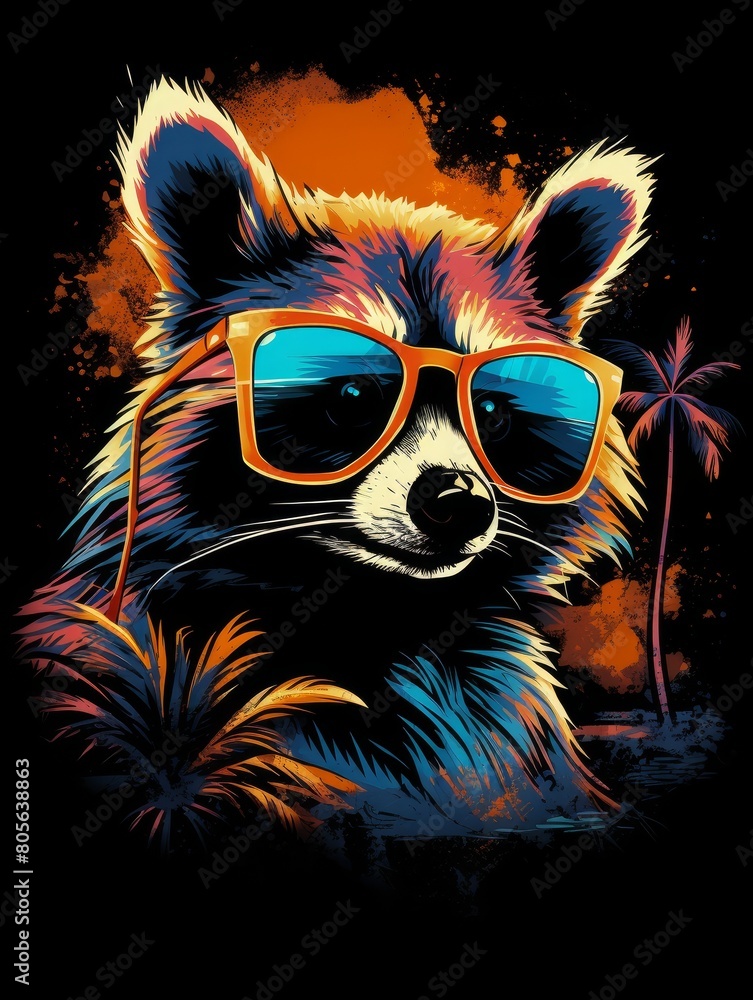 Raccoon Rocking Shades for a Fashionable Caper