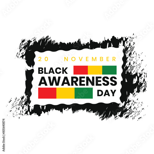 black awareness day greeting poster on november 20 photo