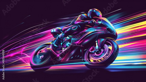 Motorcycle in Motion