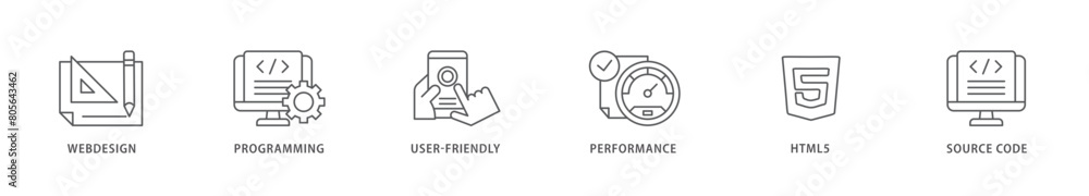 Mobile first icon packs for your design digital and printing of webdesign, programming, user friendly, performance, html5 and source code icon live stroke and easy to edit Mobile first icon packs for your design digital and printing of webdesign, programming, user friendly, performance, html5 and source code icon live stroke and easy to edit