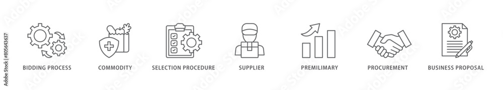 Icon Tendering Process Rfp icon packs for your design digital and printing of business ...
