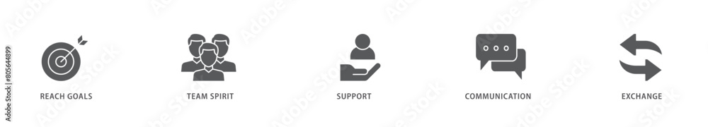Working together icon packs for your design digital and printing of collaboration, reach goals, team spirit, support, communication, and exchange icon live stroke and easy to edit Working together icon packs for your design digital and printing of collaboration, reach goals, team spirit, support, communication, and exchange icon live stroke and easy to edit